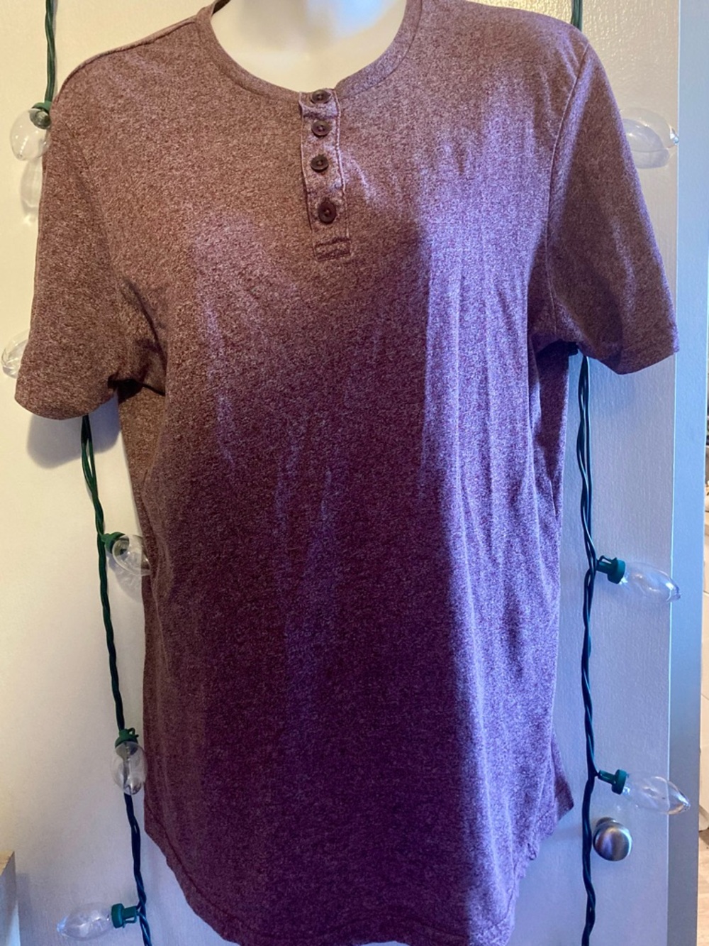 Bluenotes Maroon Cotton Blend Henley